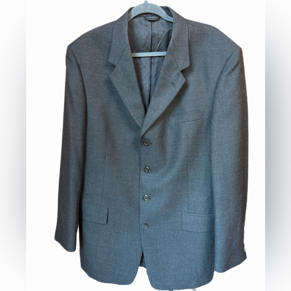 Kenneth Cole Size 40L Dark Charcoal Blazer